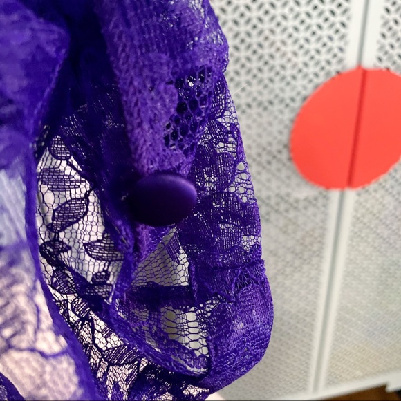 Vintage Victoria’s Secret Purple Satin & Lace Top - Picture 8 of 8